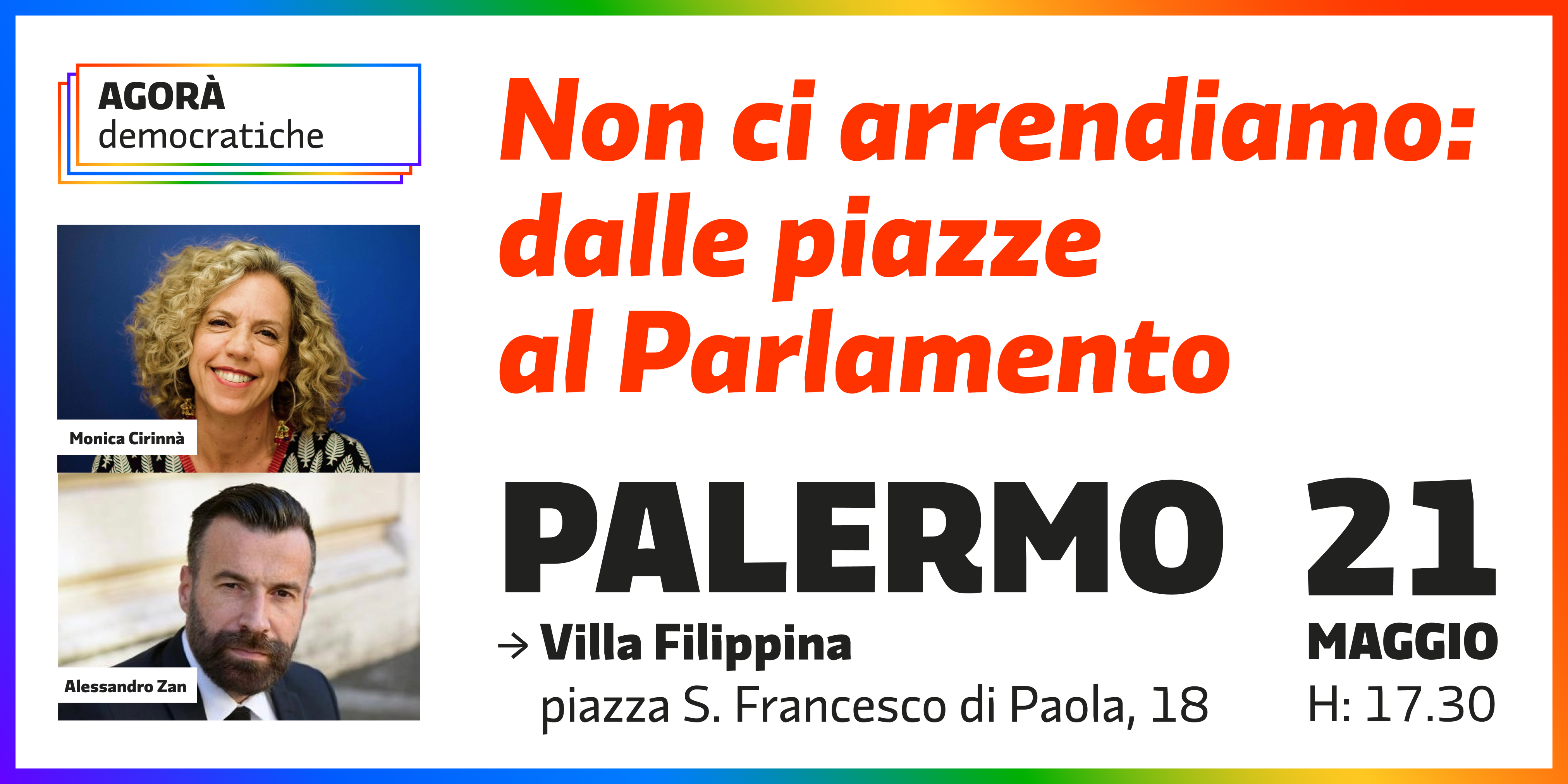 Non ci arrendiamo: dalle piazze al Parlamento - Palermo