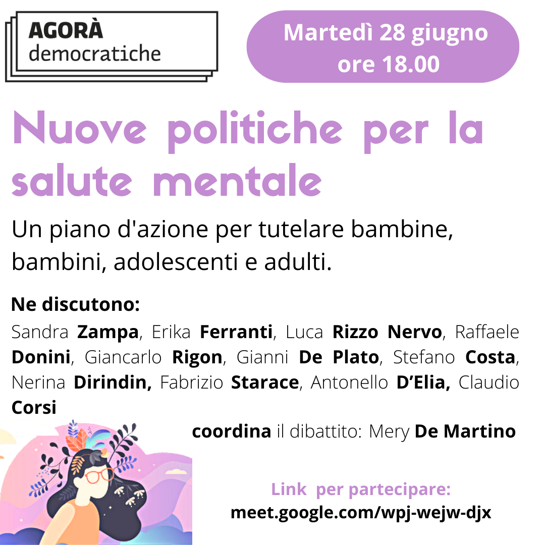 Nuove politiche per la salute mentale - Un piano d'azione per tutelare bambine, bambini, adolescenti e adulti