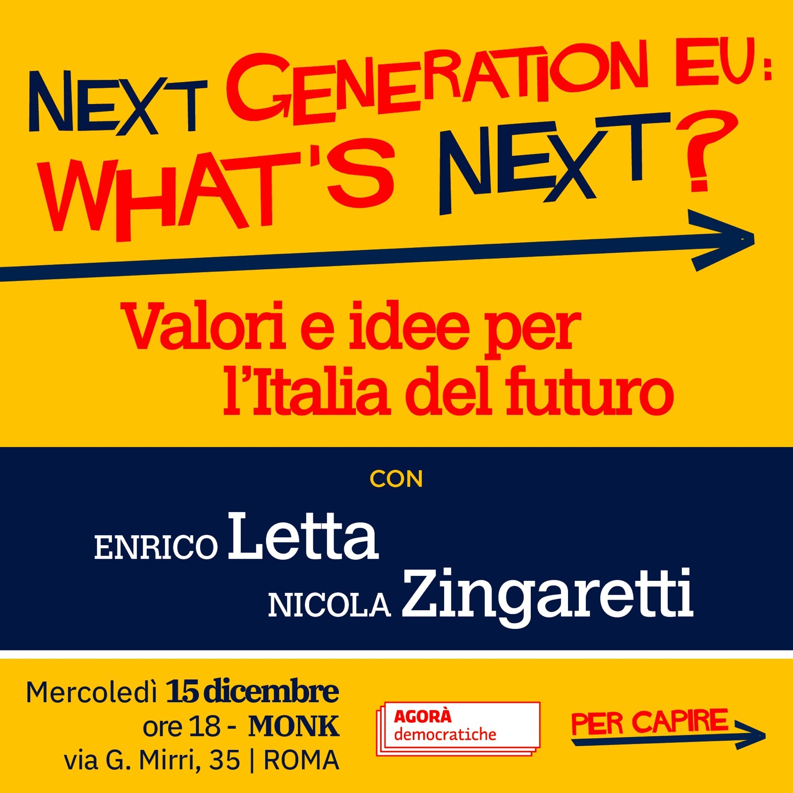 NEXT GENERATION EU: WHAT’S NEXT? Valori e idee per l’Italia del futuro.