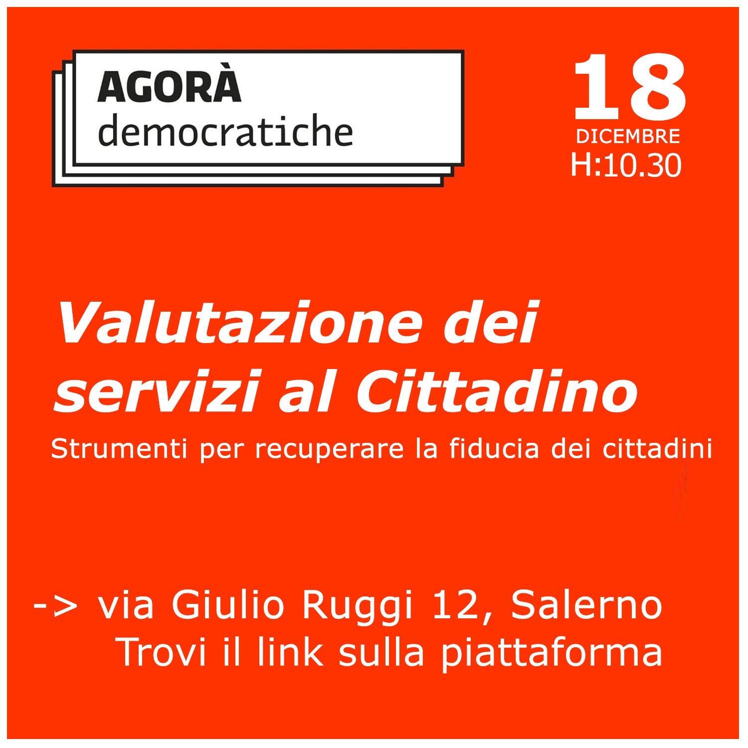 Valutazione dei servizi al cittadino - sistemi di "citizen satisfaction" smart e alla portata di tutti