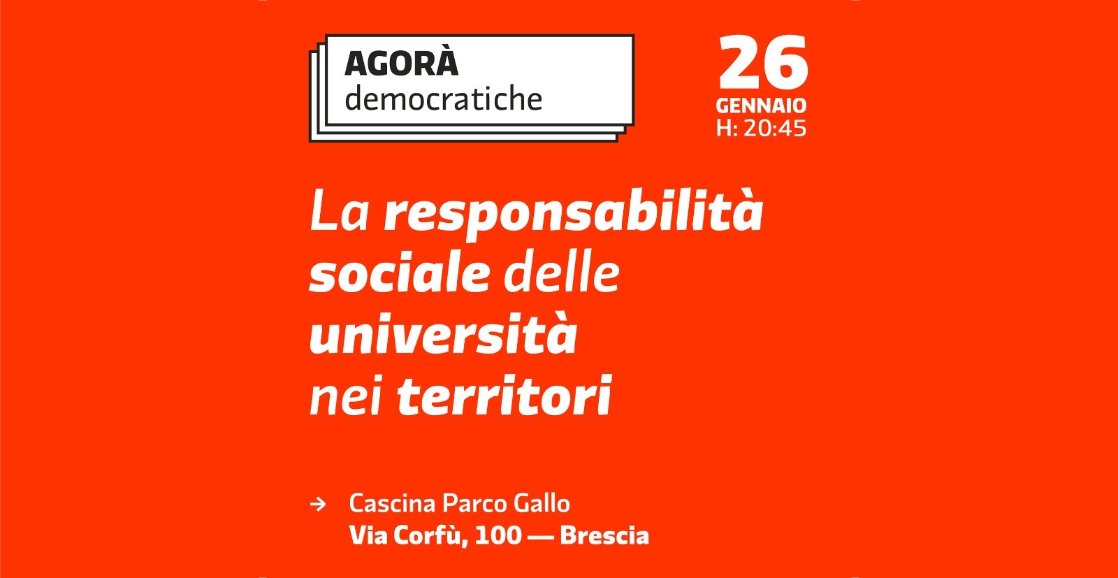 La responsabilità sociale delle università nei territori