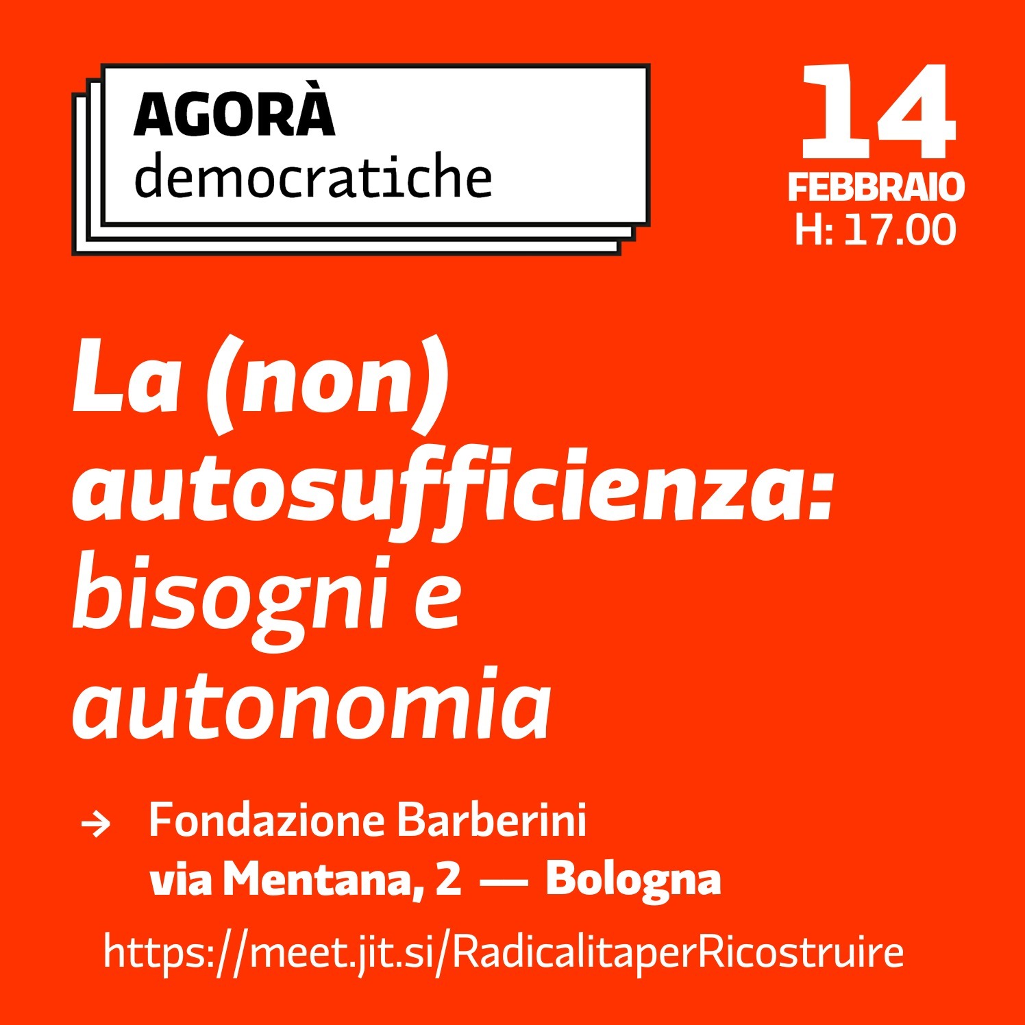 La (non) autosufficienza: bisogni e autonomia